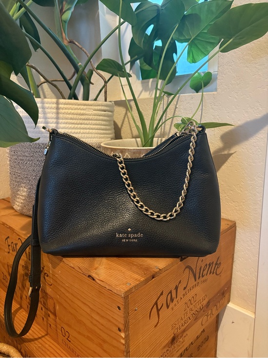 Handbags - Kate Spade New York Black Pebbled Leather Crossbody / Shoulder Bag